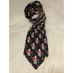 Holiday Tie Santa Clause Naughty or Nice List 100% silk, Classic 59"